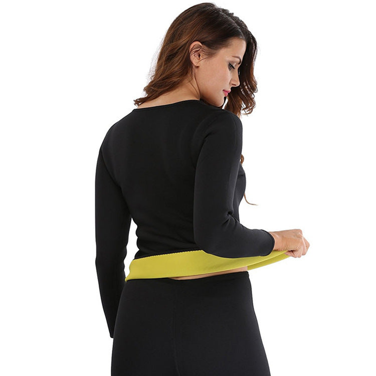 Sweat-Sculpting Long-sleeved Body Sportswear