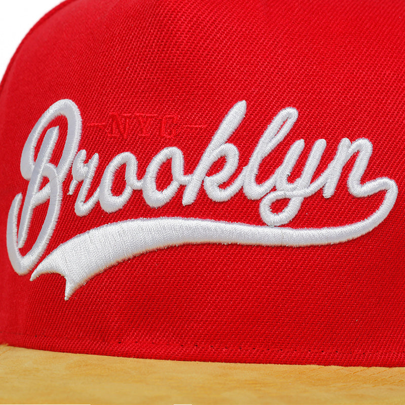 Unisex "BROOKLYN' embroidery Flat Shade cap