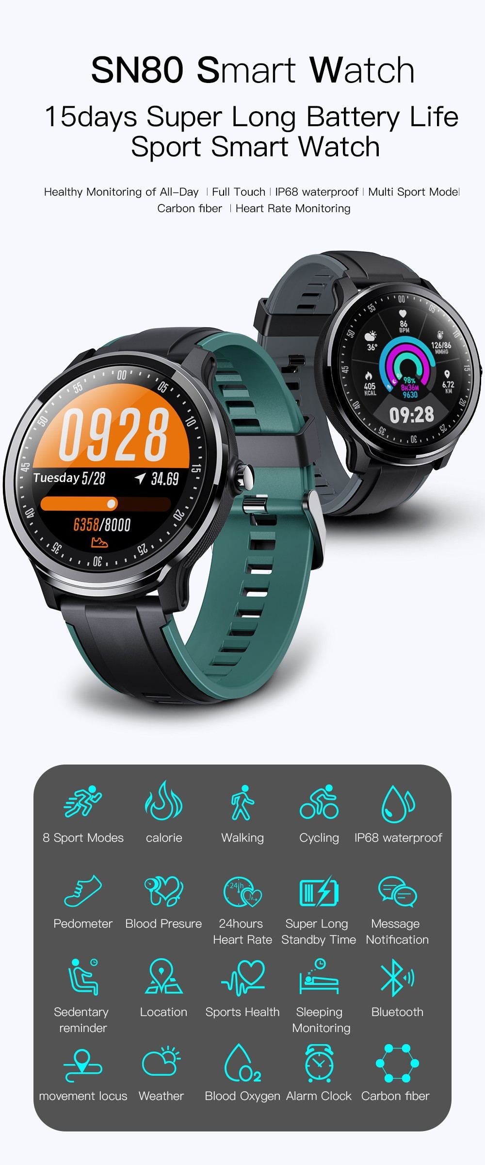 Newest smart watch fitness tracker