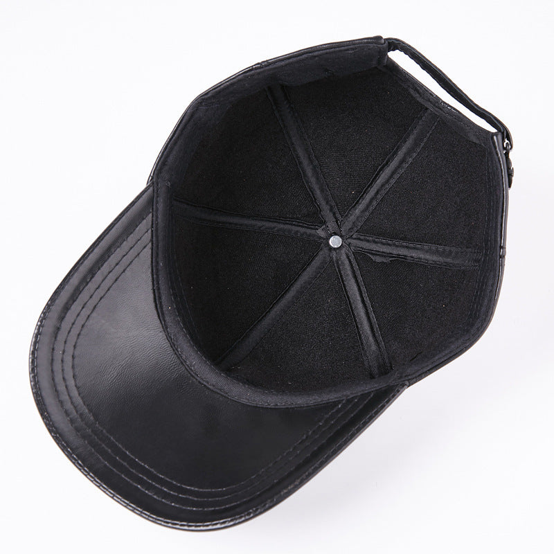 Unisex Sheep-Skin Leather Basketball cap