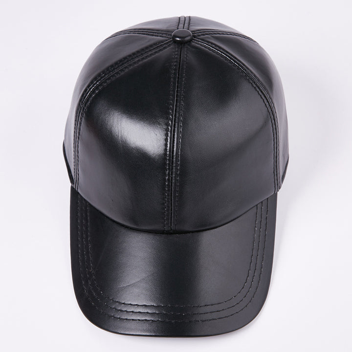 Unisex Sheep-Skin Leather Basketball cap