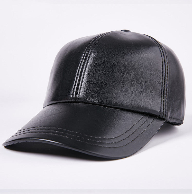 Unisex Sheep-Skin Leather Basketball cap